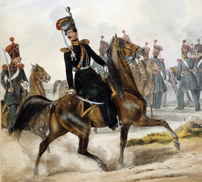 Venäjän kasakat - piirustus, deb. 1800-luvulla tekijältä Unknown artist