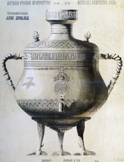 Venäjän samovar - litografia tekijältä Unknown artist