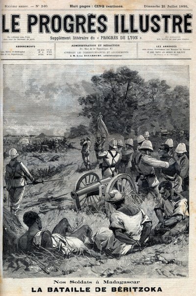 Toinen Ranskan ja Madagaskarin sota (1895) Beritzoka 30. kesäkuuta tekijältä Unknown artist