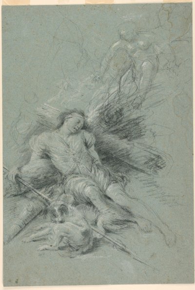 Selene näkee nukkuvan Endymionin tekijältä Unknown artist