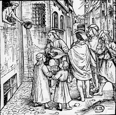Opiskelijaserenade (muusikot), Basel, noin 1500 - kaiverrus, Raamattu. tekijältä Unknown artist