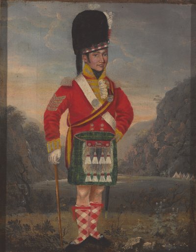 Kersantti, 92. Highlanders, 1816 noin tekijältä Unknown artist