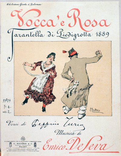 Enrico de Levan nuotit cover-kappaleesta tarantella Vocca e Rosa tekijältä Unknown artist