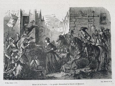 Sling Scene - Ihmiset, jotka vaativat Brouselin vapautta vuonna 1648 tekijältä Unknown artist