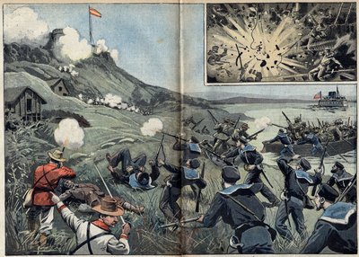 Espanjan ja Amerikan välinen sota tai Kuuban itsenäisyyssota (1868-1898) Espanjan ja Pohjois-Amerikan välillä tekijältä Unknown artist