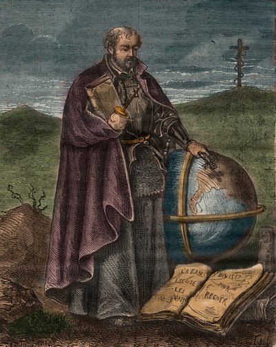 Pyhä Ignatius Loyolalainen (1491-1556) (värinen kaiverrus) - Ignatius Loyolalainen (Sant Ignazio tai Saint Ignatius) muotokuva tekijältä Unknown artist