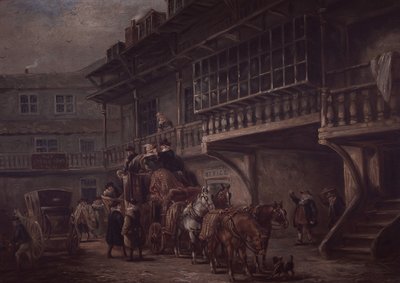 Stagecoach Inn (väri litho) tekijältä Unknown artist