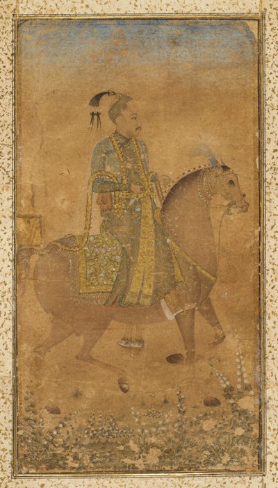 Sulttaani Abdullah Qutb Shah (1614-74) hevosen selässä tekijältä Unknown artist