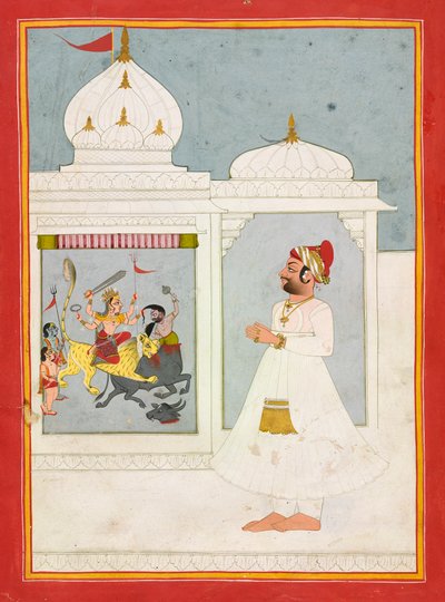 Thakur Ajit Singh palvoo jumalatarta tekijältä Unknown artist
