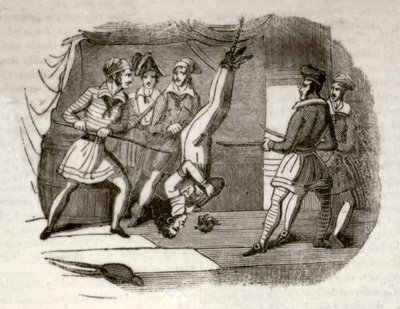 The Death Galley tai merirosvokuunari, n. 1837 tekijältä Unknown artist