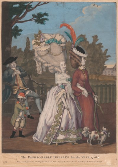 Vuoden muodikkaat mekot, 1776 tekijältä Unknown artist