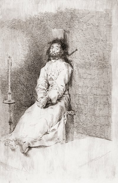 Garrotted Man, n. 1780 (etsaus) tekijältä Unknown artist