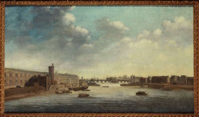 Grande Galerie du Louvre, jossa Porte Neuve, Pont-Neuf, Cité, Tour de Nesle ja Quai Malaquais, noin 1640, vuosien 1635 ja 1645 välillä (öljy kankaalle). tekijältä Unknown artist
