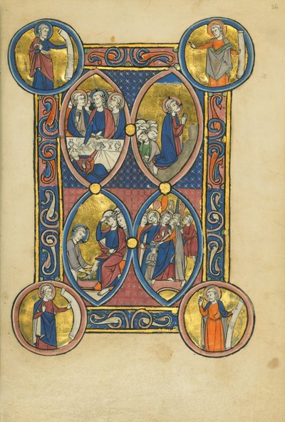 Viimeinen ehtoollinen; Kristus pesee apostolien jalat; Agonia puutarhassa; Kristuksen pettäminen. tekijältä Unknown artist