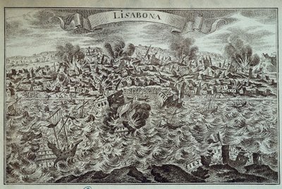 Lissabonin maanjäristys vuonna 1755. tekijältä Unknown artist