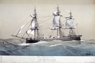 Monarch, englantilainen laivasto, noin 1850 tekijältä Unknown artist