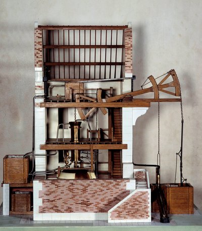 Thomas Newcomenin (1664-1729) The Steam Machine. 1711 Pariisi, CNAM tekijältä Unknown artist
