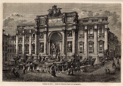 Rooman vuonna 1762 valmistunut Trevin suihkulähde on esimerkki barokkityylin jatkumisesta 1700-luvulla Italiassa. Palazzo Polin pohjalta tämä monumentaalinen voittokaaren muotoinen teos murskaa pienen aukion, jolla se sijaitsee. sijaitsee. tekijältä Unknown artist