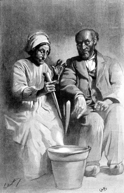 Heijastetun kuvan lumoaminen - litografia, 1800-luvun loppu tekijältä Unknown artist