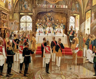 Ysar Nikolai II:n (1868-1918) kruunajaiset Moskovassa, Venäjällä tekijältä Unknown artist