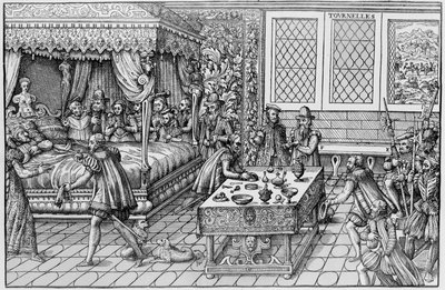 Ranskan kuninkaan Henrik II:n (1519-1559) kuolema Palais des Tournelles