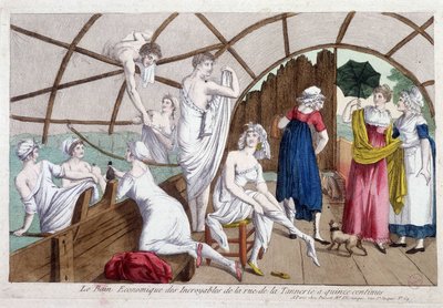 Uskomattoman taloudellinen kylpylä (15 senttiä), rue de la tannerie, 1800-luvun alku, Carnavalet. tekijältä Unknown artist