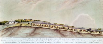 Hautaussaattue Bonapartesta St. Helenelle. 1821. tekijältä Unknown artist