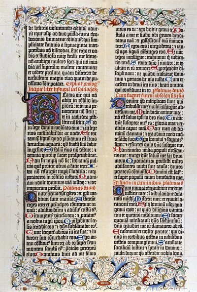 Gutenbergin latinalainen Raamattu 42 rivillä - 1455. tekijältä Unknown artist
