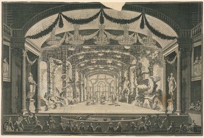 Teatterin sisätilat, joissa esiintyy esitys tekijältä Unknown artist