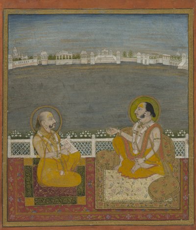 Tilkayat Dauji II Maharaj vierailijan kanssa tekijältä Unknown artist