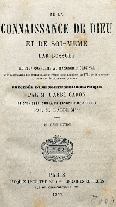 Ranskalaisen teologin ja piispan Jacques-Benignen (Jacques Benigne) Bossuet