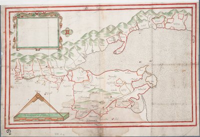 Tralee Bay, Irlanti, noin 1600 (paperi, pellava). tekijältä Unknown artist