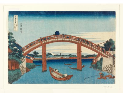 Onneksi r 10 000 jeniä B syynä Fukagawassa, (Fukagawa Manei Bridge) tekijältä Unknown artist