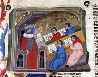 Yliopisto. 1300-luvun käsikirjoitus. biblioteca Nazionale Braidense. Milano tekijältä Unknown artist