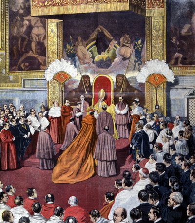 Vatikaanin konsistoria, jota johtaa paavi Leo XIII tekijältä Unknown artist