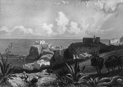 Näkymä Cape Pescadelle Algeriassa 1800-luvulla Leon Galibertin teoksessa "L
