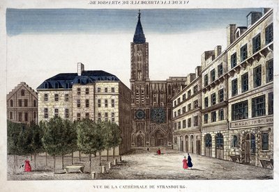 Näkymä Strasbourgin katedraalille 1700-luvulla. tekijältä Unknown artist