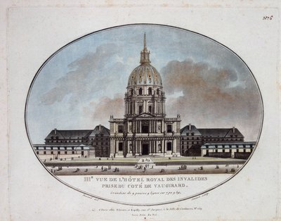 Näkymä Hotel Royal des Invalidesista - kaiverrus tekijältä Unknown artist