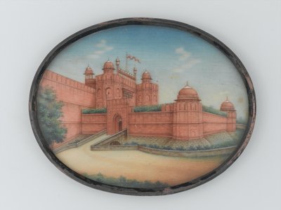 Näkymä Red Fortille, Delhi, noin 1850 tekijältä Unknown artist