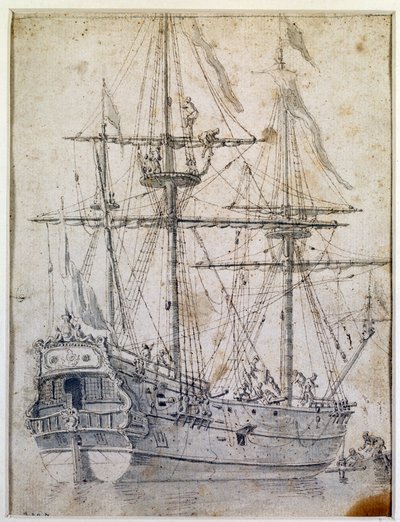 Sotalaiva: 1700-luvun mustepesu Pariisi, koristetaide tekijältä Unknown artist