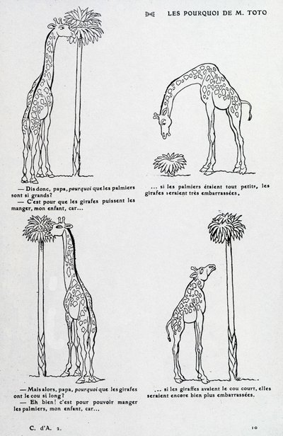 Miksi herra Totolta: Miksi palmu on niin iso ja miksi kirahvilla on niin pitkä kaula. (komedia pohjautuu Darwinin teoriaan) tekijältä Unknown artist