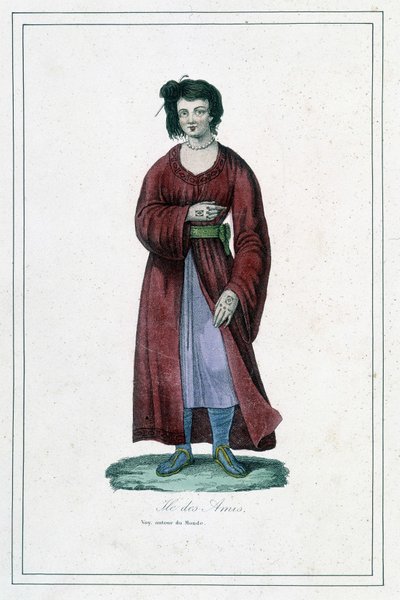 Nainen ystävien saarelta - "" Album des voyages"" tekijältä Unknown artist