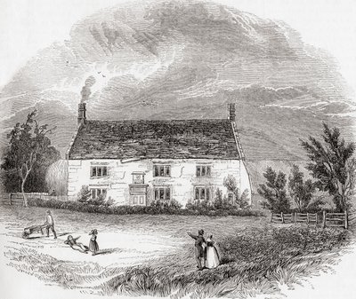 Woolsthorpen kartano, Woolsthorpe-by-Colsterworth, Lincolnshire, Englanti, Vanha Englanti: A Pictorial Museum, pub. 1847 tekijältä Unknown artist