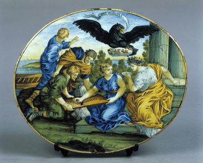 World Secrete Society: lahko tai Illuminatin akatemia (Illuminati Illuminines de Baviere tai Illuminaten). Keramiikka 1700-luvulta. Milanolainen. tekijältä Unknown artist