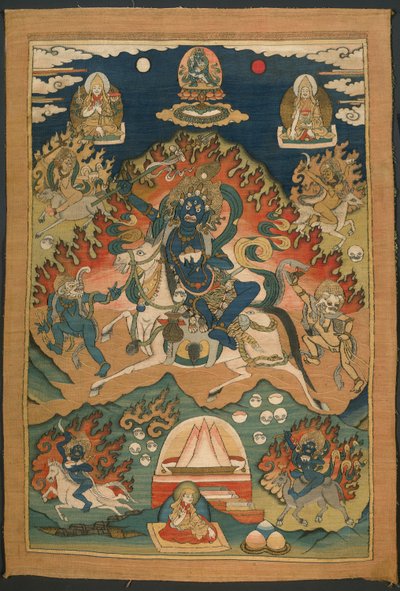 Saraswati-jumalattaren vihainen muoto (Magzor Gyalmo) tai Palden Llamo. tekijältä Unknown artist