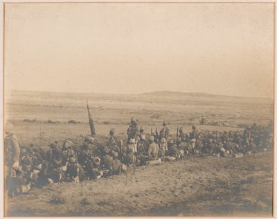 12. Sudanin pataljoona odottaa dervishien hyökkäystä, Omdurman, 2. syyskuuta 1898 tekijältä Unknown