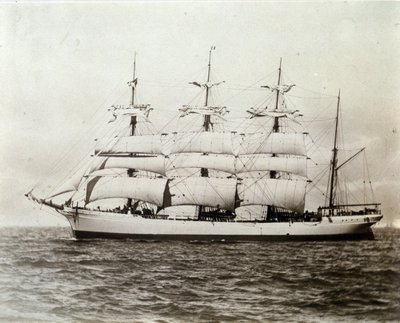 Ranskalainen purjevene Emile Renouf Le Havren edustalla 02.07.1897 Valokuvaus tekijältä Unknown photographer