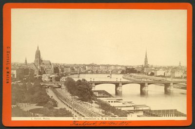 Saksa, Hessen, Frankfurt am Main ja Sachsenhausen, julkaisija C. Hertel, Mainz. tekijältä Unknown photographer
