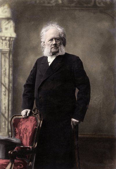 HENRIK IBSEN (1828-1906) norjalainen runoilija ja näytelmäkirjailija - Henrik (Henri) Johan Ibsenin (1828-1906), norjalaisen näytelmäkirjailijan muotokuva tekijältä Unknown photographer