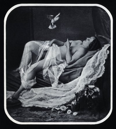Alaston nainen kesti noin 1850 Anonymous-valokuvaus tekijältä Unknown photographer